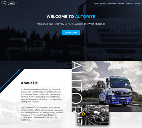 autoriterecovery.co.uk website design