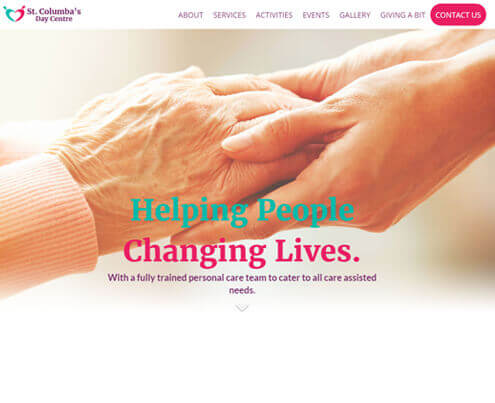stcolumbasdaycentre charity website design